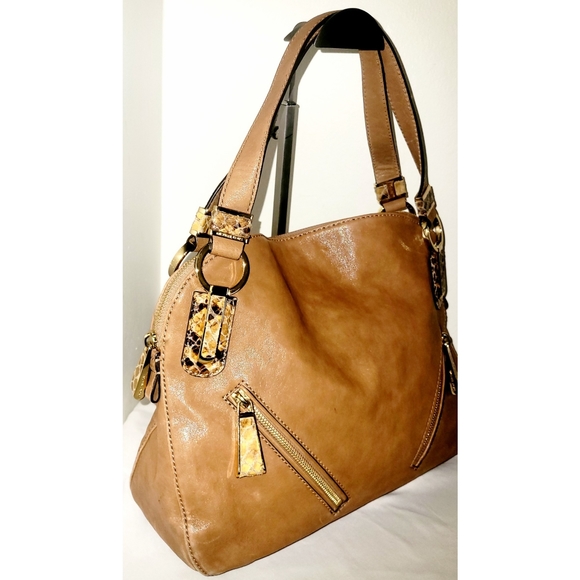 Michael Kors British Tan Leather Matilda Satchel Bag - Picture 4 of 10